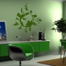 Winter sports skiing jumping planet Earth Stylish Wall Art Sticker Decal 9653