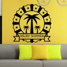 Wall Decal Palm Trees Summer Enjoy Summer Living Room Decor Sticker Murals AM81