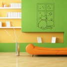 Wall Decor Vinyl Decal Sticker CAT WINDOW MOON DA620