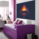 Tea In Mountains Modern Art Full Color Wall Decal Sticker AN-566 FRST