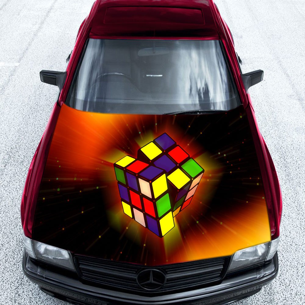 Rubik'S Cube Game Puzzle Full Color Car Decal Sticker KC-18 FRST