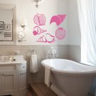 Shells Marine aquarium undersea seaweed Stylish Wall Art Sticker Decal 8689