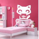 Fish animal aquarium undersea seaweed cat Stylish Wall Art Sticker Decal 8691