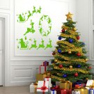 Merry Christmas Deer gifts Santa Claus Kids Stylish Wall Art Sticker Decal 8909