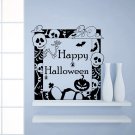 Happy Halloween Wall Decal Skeleton Pumpkin Kids Room Home Decor Sticker AM160