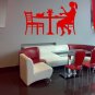 Restaurant Cafe Bar coffee Tea dollars Girl Stylish Wall Art Sticker Decal 8731