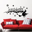 Halloween Wall Stickers Witch on Broom Kids Room Home Decoration Sticker AM141