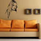 Beautiful Face Girl Woman Hair Salon  Wall Decor Vinyl Decal Sticker tz81