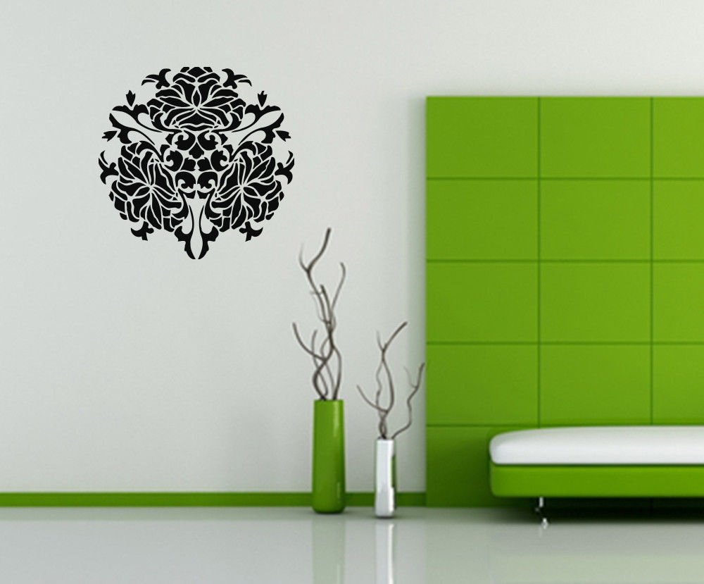 Wall Decor Vinyl Decal Sticker CURVED SMOOTH LINES FLOWER DA558