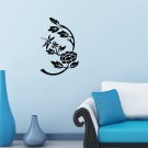 Wall Decor Vinyl Decal Sticker BEAUTIFUL FLOWER DRAGONFLY DA566
