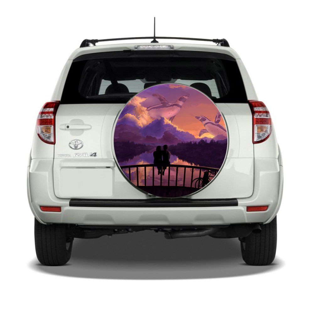 Romance Clouds Flying Penguins Full Color Car Decal Sticker KC-373 FRST
