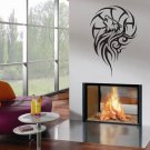 Wall Decor Vinyl Decal Sticker Howling Wolf Tribal Style tz874