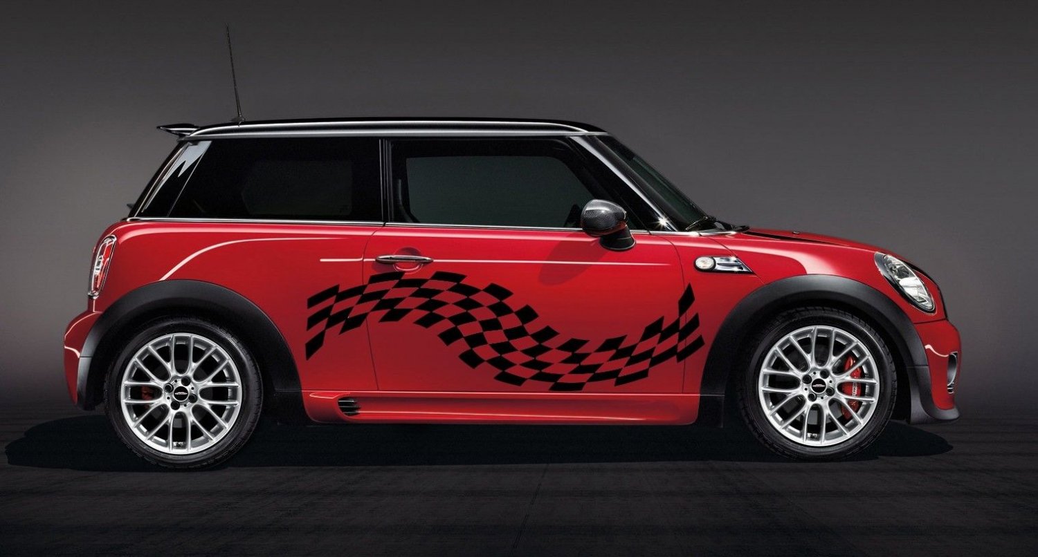Car Side Wrap Decor Vinyl Decal Sticker Tribal Checkered Flag N100