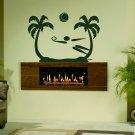 Beach Beach volleyball ball player palm sand Stylish Wall Art Sticker Decal 8682