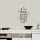 Wall Decor Vinyl Decal Sticker  FUNNY CAT IN CUPS DA595