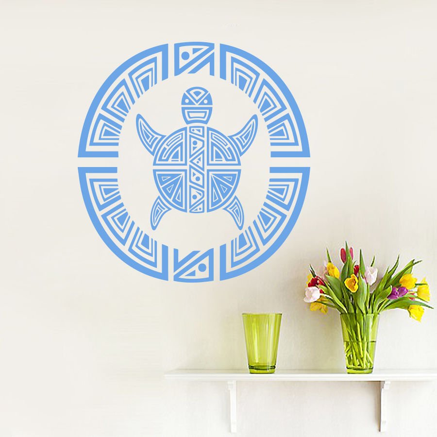 Wall Decal Turtle Sea Nautical Decals Kids Living Room Decor Sticker Murals AM99
