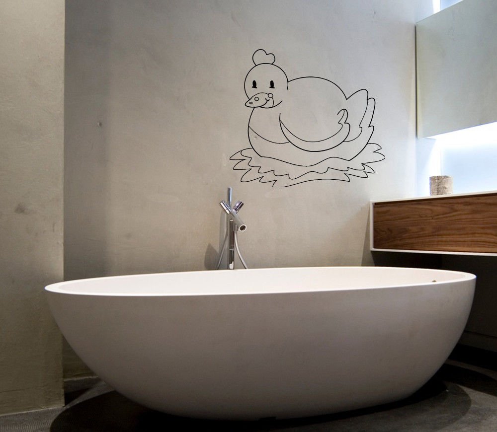 Wall Decor Vinyl Decal Sticker       chicken mother hay DA1445