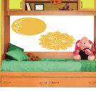Moon the sun eclipse obscuration Children Stylish Wall Art Sticker Decal 8786