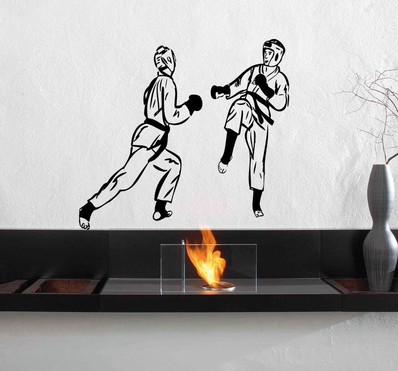 Kickboxing boxing the battle sport Kids Room Stylish Wall Art Sticker Decal 9621