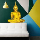 Gold Buddah Relax India Full Color Wall Decal Sticker AN-301 FRST