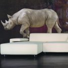 Rhinoceros Wildlife Animal Zoo Full Color Wall Decal Sticker AN-116 FRST