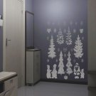 Merry Christmas New Year snowman snowflake Stylish Wall Art Sticker Decal 8897