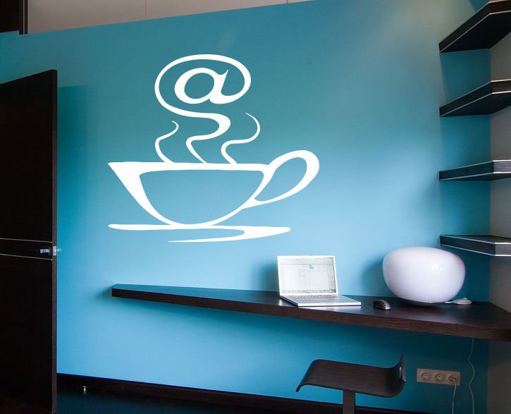 A restaurant kitchen coffee bar Tea coffee @ Stylish Wall Art Sticker Decal 9140