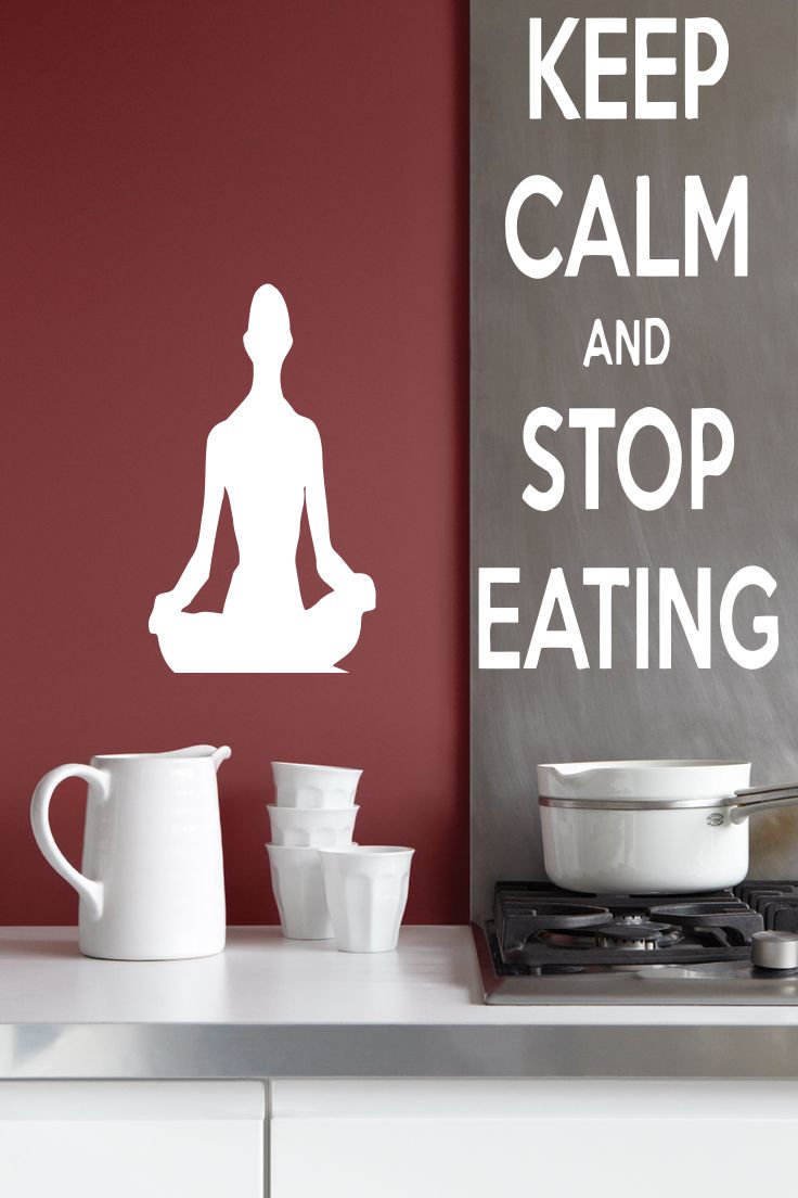Quote Stop do not eat yoga sport a slim body Stylish Wall Art Sticker Decal 9399