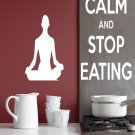 Quote Stop do not eat yoga sport a slim body Stylish Wall Art Sticker Decal 9399