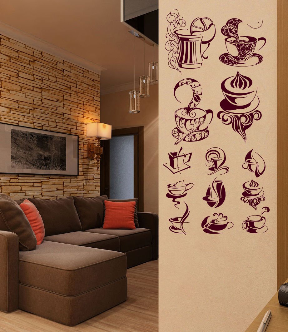 A restaurant Cafe bar kitchen tea coffee cake Stylish Wall Art Sticker Decal8979