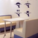 A restaurant Cafe bar kitchen tea coffee cake Stylish Wall Art Sticker Decal9005