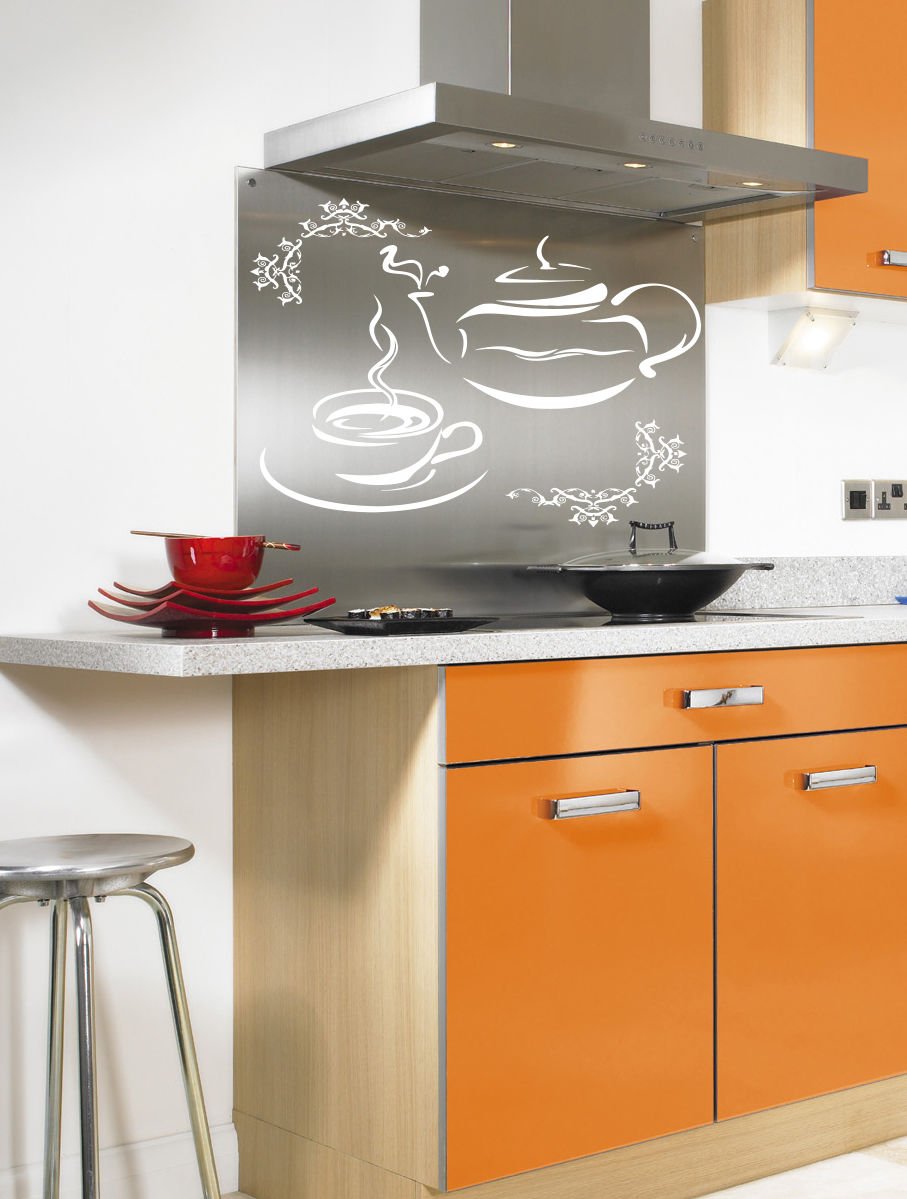 A restaurant kitchen coffee bar Tea coffee Stylish Wall Art Sticker Decal 9125