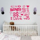 Small children kid child baby boy girl I love you Wall Art Sticker Decal 9776
