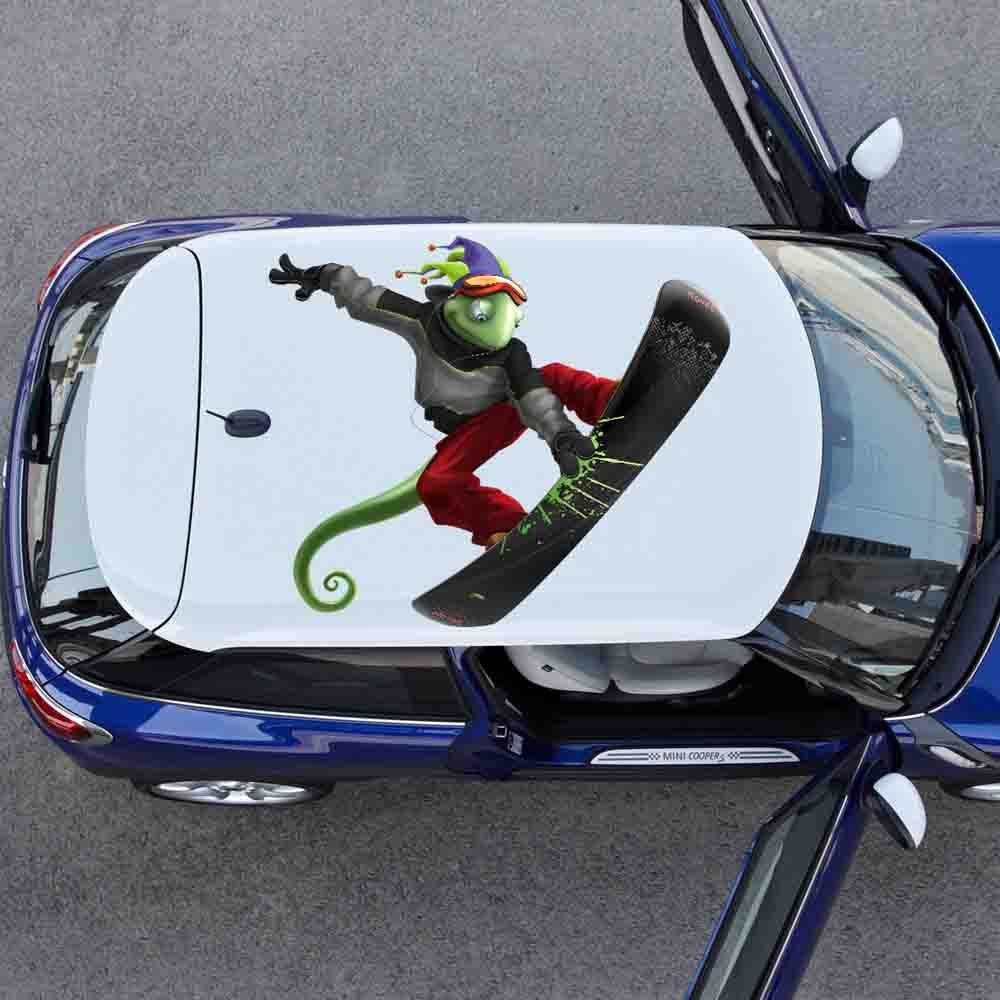 Snowboard Lizard Winter Snow Full Color Car Decal Sticker KR-148 FRST