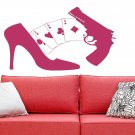 Playing card shoes weapons ace poker Room Stylish Wall Art Sticker Decal 9842