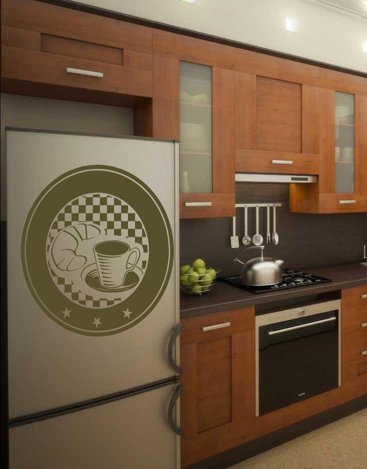 A restaurant kitchen coffee bar Tea croissant Stylish Wall Art Sticker Decal9127