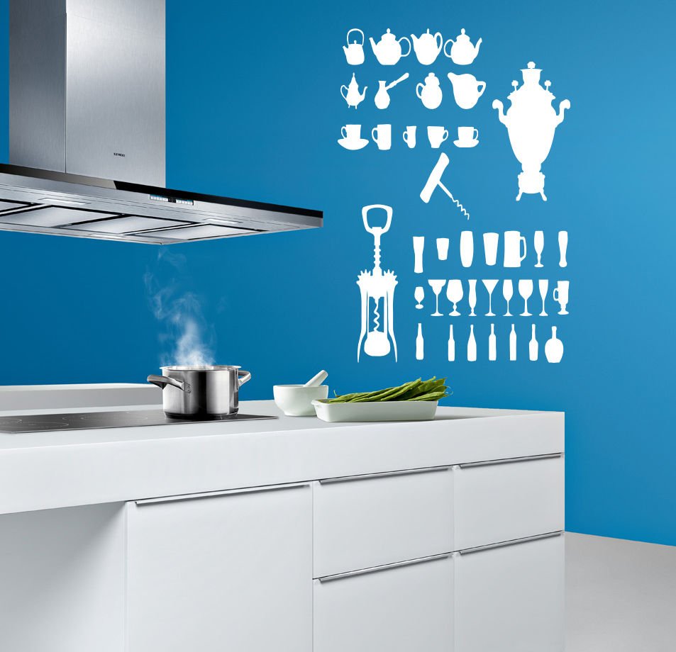 Kitchen a restaurant coffee bar corkscrew Stylish Wall Art Sticker Decal 9025