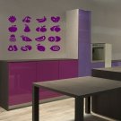 Kitchen fruit Strawberry banana a pineapple Stylish Wall Art Sticker Decal 9911