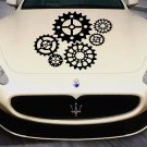 Gears Mechanism Machinery Full Color Car Decal Sticker KC-142 FRST