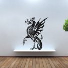 Wall Decor Vinyl Decal Sitting Dragon With Wings tz209