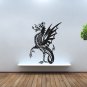 Wall Decor Vinyl Decal Sitting Dragon With Wings tz209