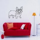 Wall Decor Vinyl Decal Sticker DOG IN GLASSES DA552