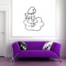Wall Decor Vinyl Decal Sticker ANGEL ON A CLOUD LOOKING INTO  DISTANCE DA637