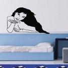 Wall Decor Vinyl Decal Sticker Beautiful Hot Girl Blowing a Kiss tz472