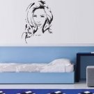 Wall Decor Vinyl Decal Sticker Beautiful Hot Girl Long Hair Beauty Salon tz496