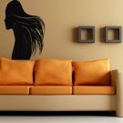 Wall Decor Vinyl Decal Sticker Girl Silhouette Long Hair Salon Beauty  tz401