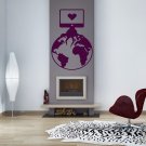 Notebook or Laptop Planet Earth a computer heart Wall Art Sticker Decal 10072