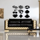 games of chance dice playing hearts diamonds Stylish Wall Art Sticker Decal 8735