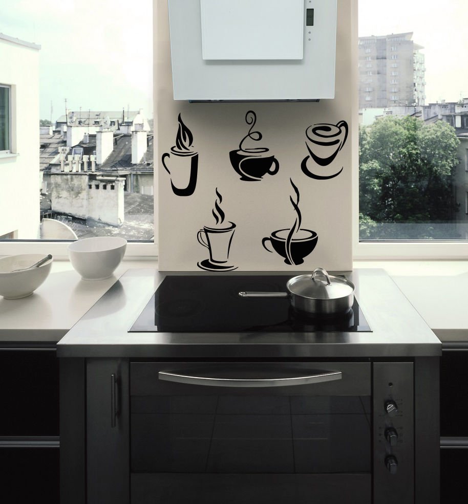 A restaurant Cafe bar kitchen tea coffee cake Stylish Wall Art Sticker Decal9003