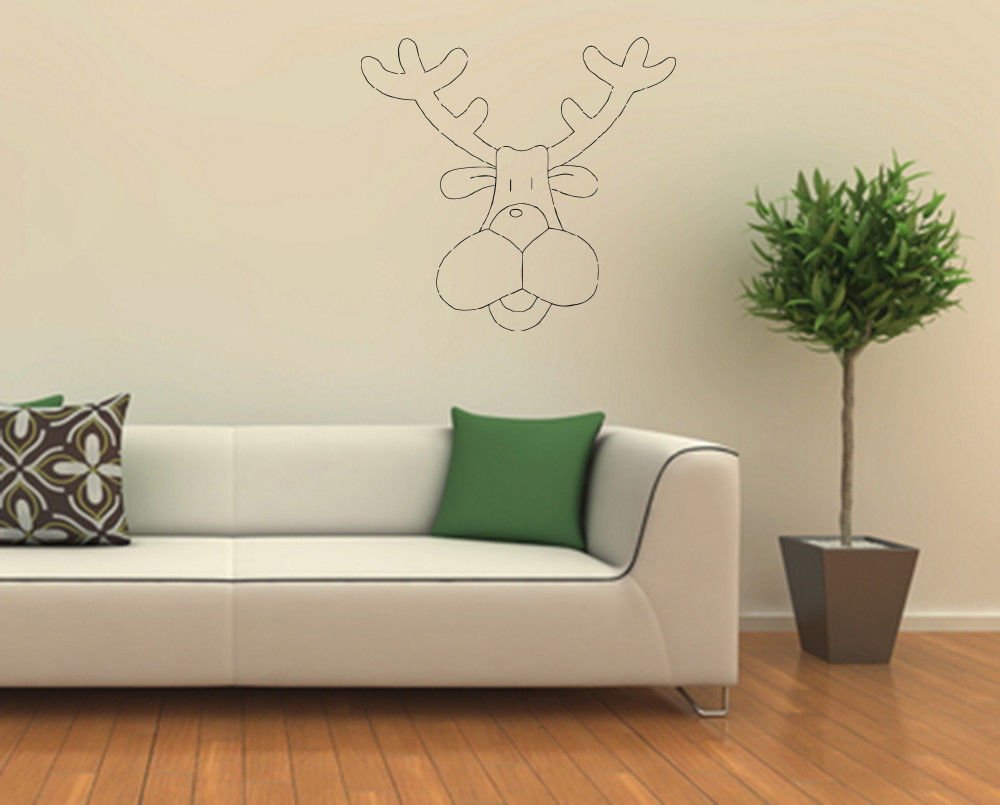 Wall Decor Vinyl Decal Sticker BIG HEAD OF A DEER DA649